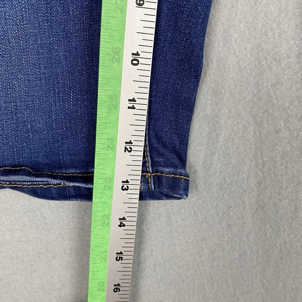 Natural Threads Bermuda Stretch Denim Shorts Women‎ 8 Dark Medium Wash